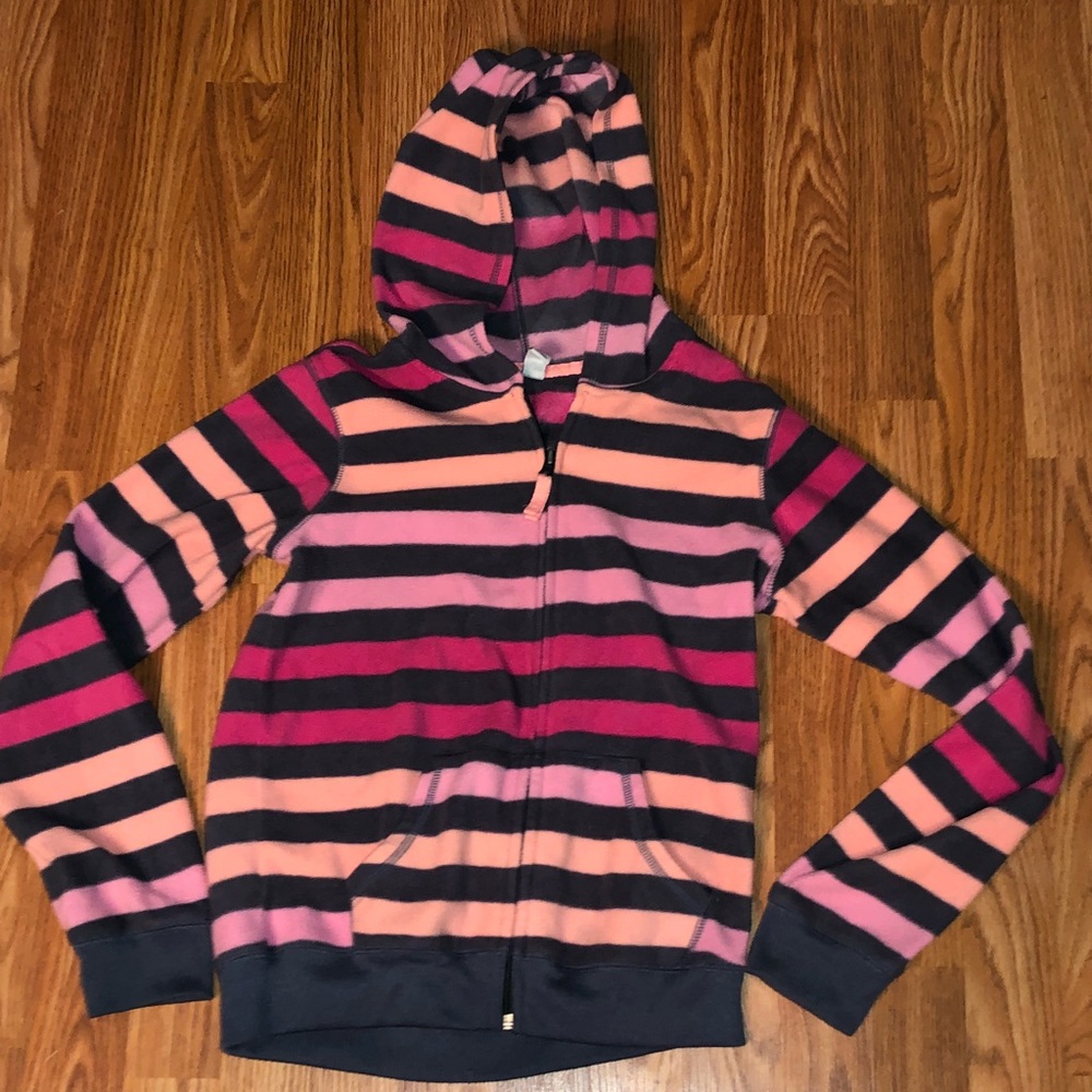 Striped full zip hoodie 😜